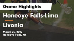 Honeoye Falls-Lima  vs Livonia  Game Highlights - March 25, 2022