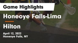 Honeoye Falls-Lima  vs Hilton  Game Highlights - April 12, 2022