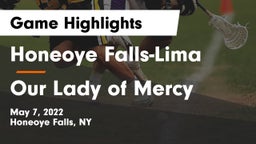 Honeoye Falls-Lima  vs Our Lady of Mercy Game Highlights - May 7, 2022