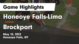 Honeoye Falls-Lima  vs Brockport  Game Highlights - May 10, 2022