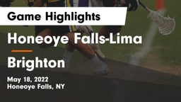 Honeoye Falls-Lima  vs Brighton  Game Highlights - May 18, 2022