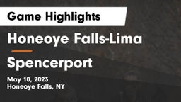 Honeoye Falls-Lima  vs Spencerport  Game Highlights - May 10, 2023