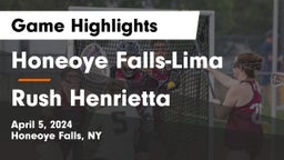 Honeoye Falls-Lima  vs Rush Henrietta Game Highlights - April 5, 2024