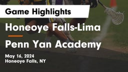 Honeoye Falls-Lima  vs Penn Yan Academy  Game Highlights - May 16, 2024