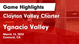Clayton Valley Charter  vs Ygnacio Valley  Game Highlights - March 14, 2024