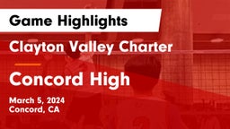 Clayton Valley Charter  vs Concord High Game Highlights - March 5, 2024