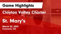 Clayton Valley Charter  vs St. Mary's  Game Highlights - March 30, 2024