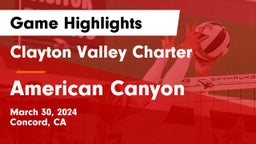 Clayton Valley Charter  vs American Canyon  Game Highlights - March 30, 2024