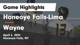 Honeoye Falls-Lima  vs Wayne  Game Highlights - April 6, 2024