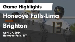 Honeoye Falls-Lima  vs Brighton  Game Highlights - April 27, 2024