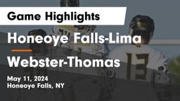 Honeoye Falls-Lima  vs Webster-Thomas  Game Highlights - May 11, 2024