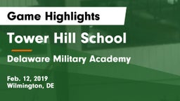 Tower Hill School vs Delaware Military Academy  Game Highlights - Feb. 12, 2019