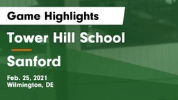Tower Hill School vs Sanford  Game Highlights - Feb. 25, 2021