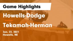 Howells-Dodge  vs Tekamah-Herman  Game Highlights - Jan. 22, 2021
