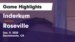 Inderkum  vs Roseville  Game Highlights - Jan. 9, 2020
