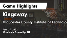 Kingsway  vs Gloucester County Institute of Technology Game Highlights - Jan. 27, 2022