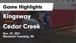 Kingsway  vs Cedar Creek  Game Highlights - Dec. 29, 2021