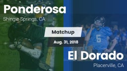 Matchup: Ponderosa High Schoo vs. El Dorado  2018