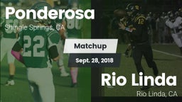 Matchup: Ponderosa High Schoo vs. Rio Linda  2018