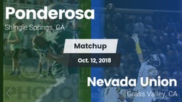 Matchup: Ponderosa High Schoo vs. Nevada Union  2018