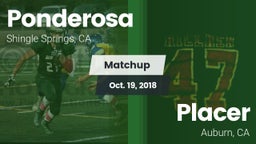 Matchup: Ponderosa High Schoo vs. Placer  2018