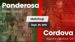 Matchup: Ponderosa High Schoo vs. Cordova  2019