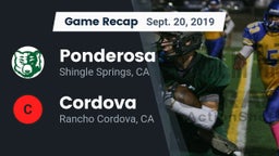 Recap: Ponderosa  vs. Cordova  2019