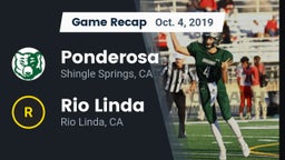 Recap: Ponderosa  vs. Rio Linda  2019