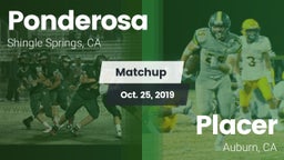 Matchup: Ponderosa High Schoo vs. Placer  2019