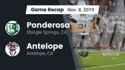 Recap: Ponderosa  vs. Antelope  2019