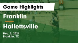 Franklin  vs Hallettsville  Game Highlights - Dec. 3, 2021
