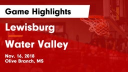 Lewisburg  vs Water Valley Game Highlights - Nov. 16, 2018