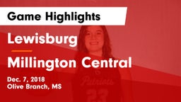 Lewisburg  vs Millington Central  Game Highlights - Dec. 7, 2018