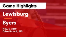 Lewisburg  vs Byers Game Highlights - Nov. 5, 2019