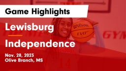 Lewisburg  vs Independence  Game Highlights - Nov. 28, 2023