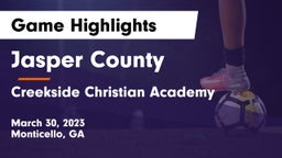 Jasper County  vs Creekside Christian Academy Game Highlights - March 30, 2023