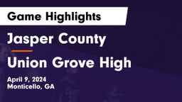 Jasper County  vs Union Grove High Game Highlights - April 9, 2024
