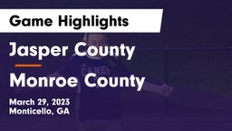 Jasper County  vs Monroe County   Game Highlights - March 29, 2023