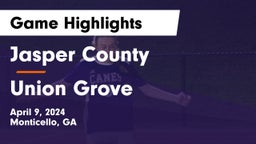 Jasper County  vs Union Grove  Game Highlights - April 9, 2024