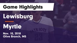 Lewisburg  vs Myrtle Game Highlights - Nov. 10, 2018