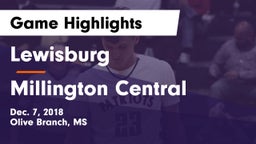 Lewisburg  vs Millington Central  Game Highlights - Dec. 7, 2018