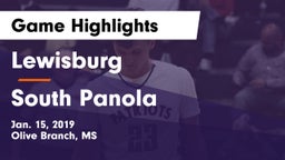 Lewisburg  vs South Panola  Game Highlights - Jan. 15, 2019