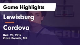Lewisburg  vs Cordova  Game Highlights - Dec. 28, 2019