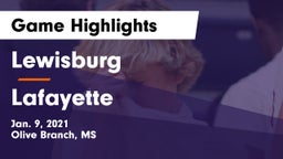 Lewisburg  vs Lafayette  Game Highlights - Jan. 9, 2021