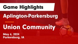 Aplington-Parkersburg  vs Union Community  Game Highlights - May 6, 2024