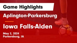 Aplington-Parkersburg  vs Iowa Falls-Alden  Game Highlights - May 2, 2024