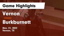 Vernon  vs Burkburnett  Game Highlights - Nov. 21, 2022