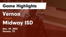 Vernon  vs Midway ISD Game Highlights - Dec. 29, 2022