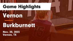 Vernon  vs Burkburnett  Game Highlights - Nov. 20, 2023