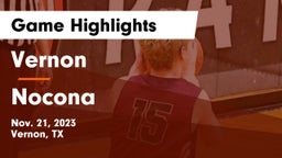 Vernon  vs Nocona  Game Highlights - Nov. 21, 2023